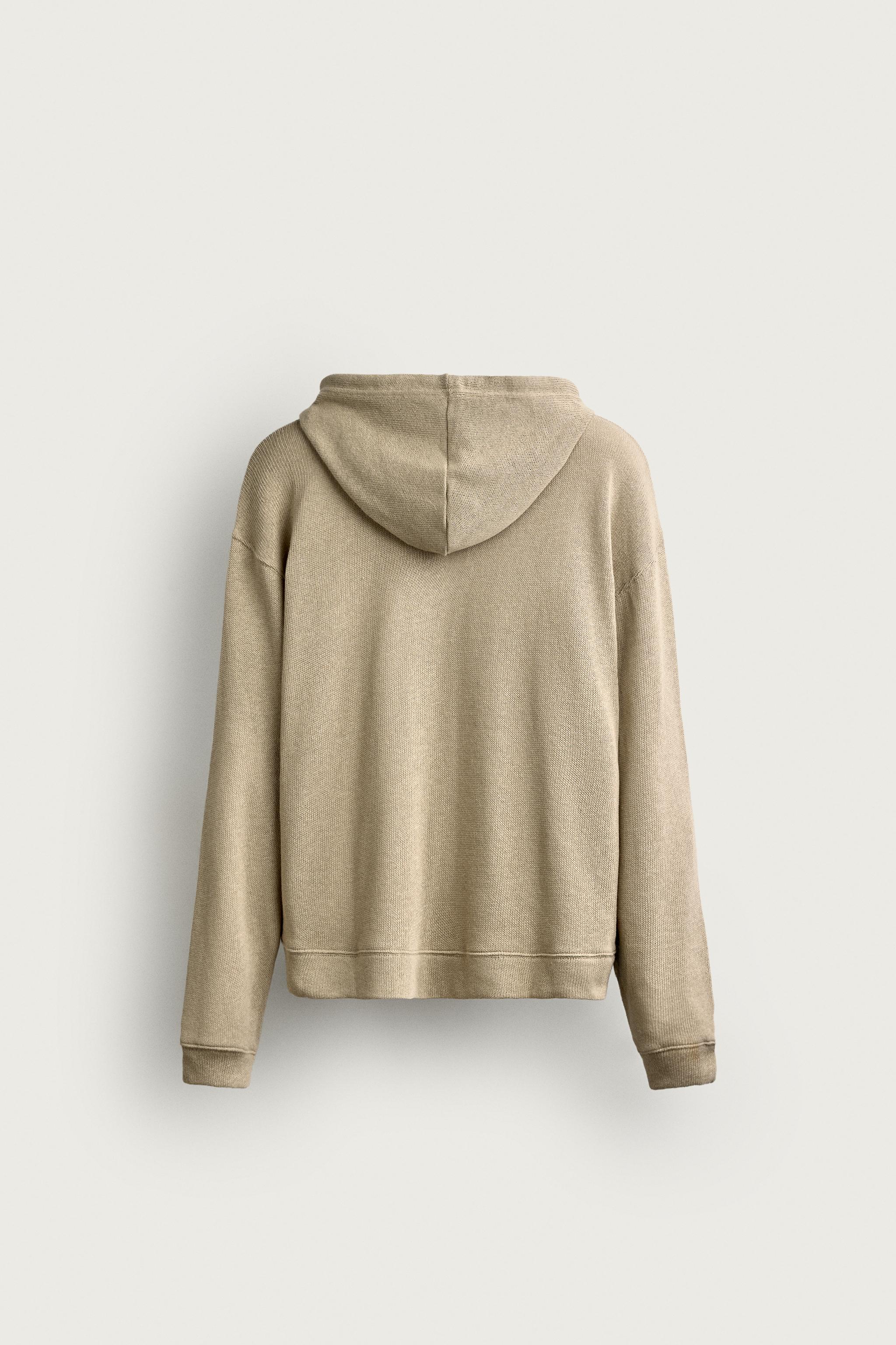RELAXED FIT KNIT HOODIE